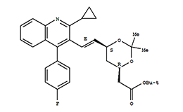 (3R,5S,6E)-7-[2-cyclopropyl-4-(4-fluoro phenyl)3-quinoline-base]-2,2-dimethyl-1,3-dioxane-6-heptene 